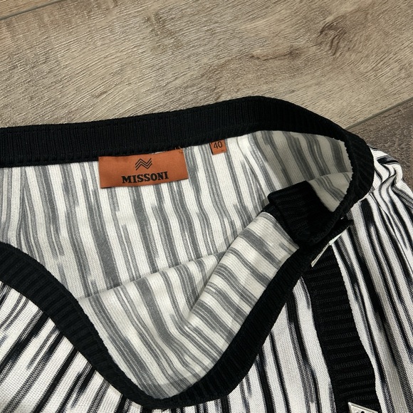 Missoni space dyed knit mini skirt in black and white - Picture 5 of 8